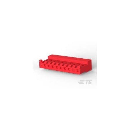 Te Connectivity Board Connector, 10 Contact(S), 1 Row(S), Female, 0.156 Inch Pitch, Idc Terminal, Locking, Red 4-643819-0